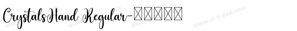CrystalsHand Regular字体转换